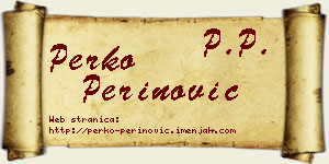Perko Perinović vizit kartica